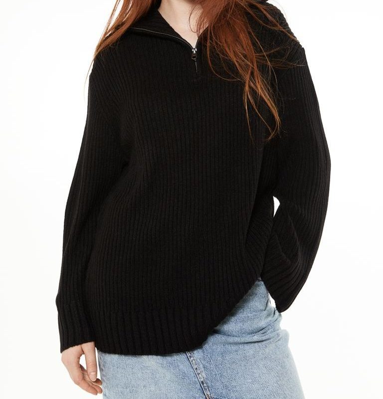 Oversized Half-zip Sweater